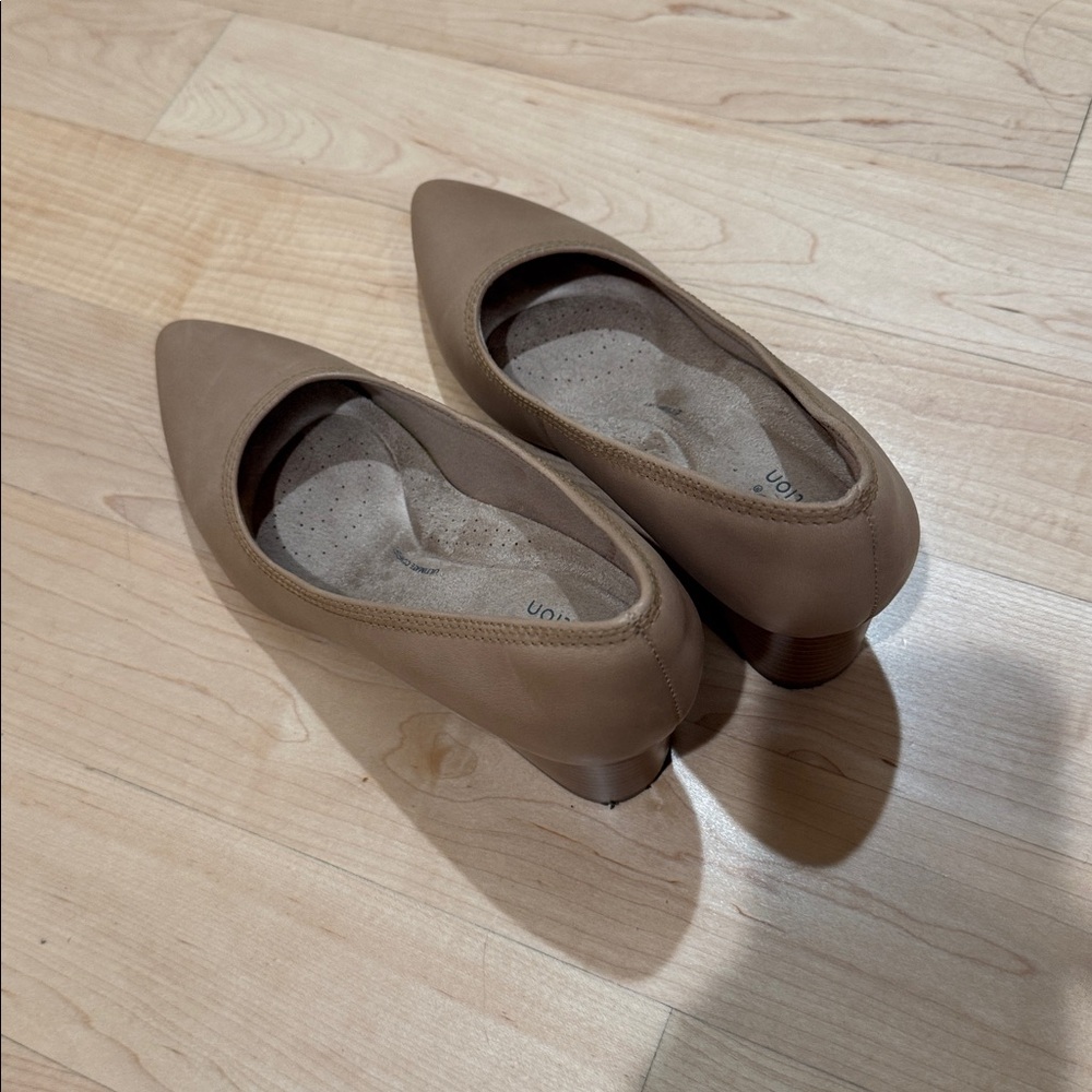 Clarks Tan Block Heel Women's Shoes
